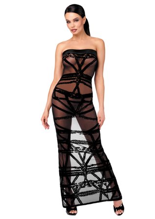 Noir Handmade: F358 Bondesque Opera Off-Shoulder Long Dress - Vuxen: Sexy klær