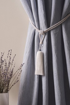 Jotex - Duskbånd 2-pk Matt hvit hvit - ILSE - Kjøp Gardinholdere hos Jotex