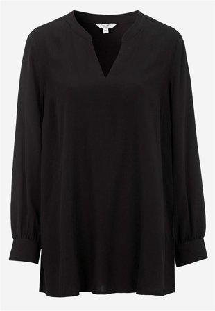 Cellbes of Sweden - V-halset, vevet tunika i svart for damer i størrelse 34/36