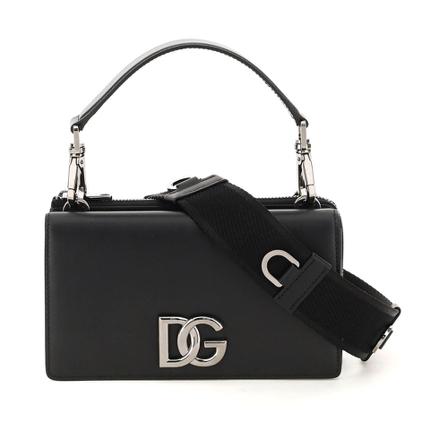 Dolce & Gabbana, leather mini bag Zwart, Dames, Maat:ONE Size,leer