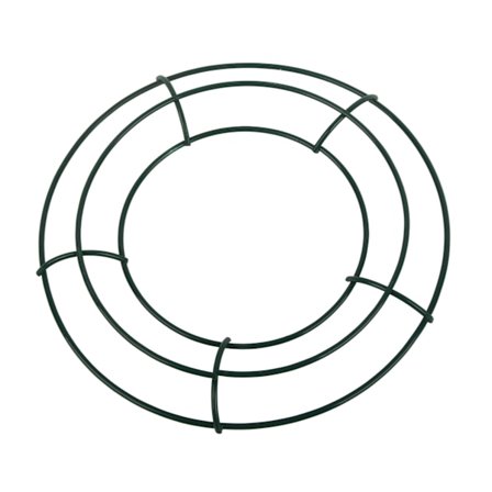 Järnkransring DIY Rund Krans Dekorativ Ram Grön Metalltråd Krans Blomsterarrangemang Ram