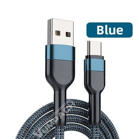 Snabb Laddare Typ C Kabel USB C Nylonkabel För Xiaomi Huawei Oneplus Poco Samsung Iphone 15 16 USB C laddare Datakabel