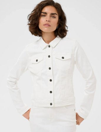 Kaffe Kazelina Denim Jacket - White - 38
