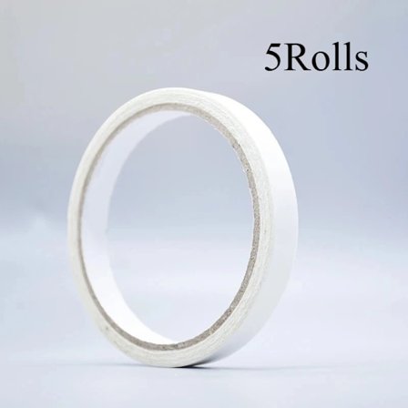 5 Rullar Dubbelhäftande Tejp - Permanent Stark Bindning för Hantverk, Kontor & Heminredning