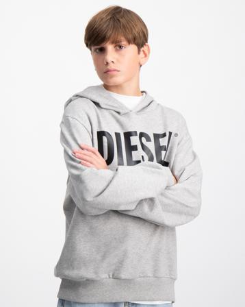 Diesel LSFORT DI OVER HOOD SWEAT-SHIRT Grau Hoodies/Kapuzenpullover Jungen - Kidsbrandstore