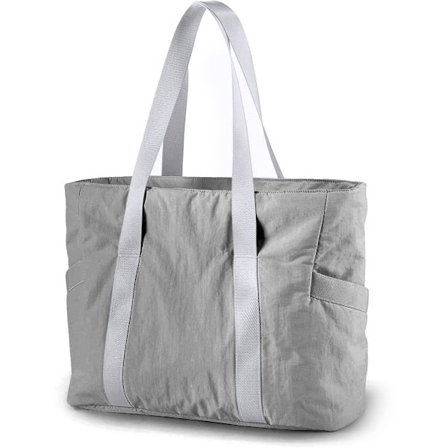 Tote Bag for Kvinner Yoga Gym Arbeid Skulderveske med Håndtak Størrelse M Grå