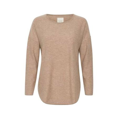 Part Two Round-neck Strik Brun, Dame Striktrøjer