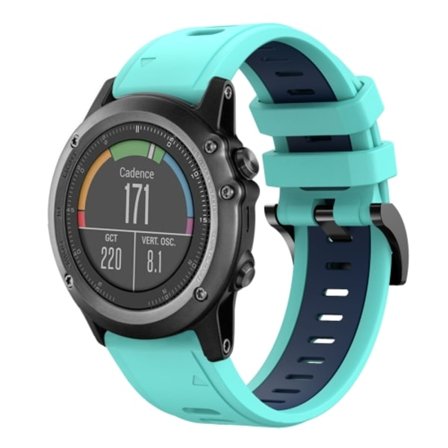 För Garmin Fenix ​​3 26mm tvåfärgad watch