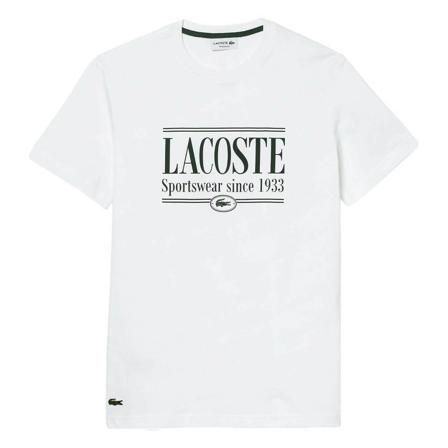 Lacoste, T-Shirts Wit, Heren, Maat:S