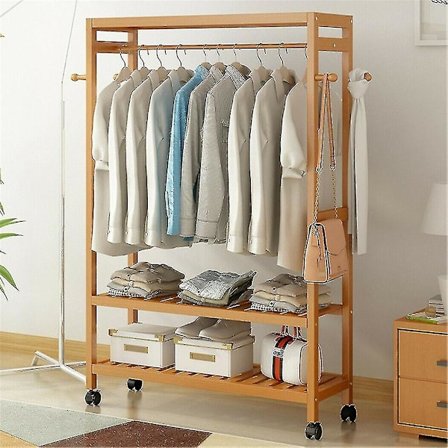 Kestävä Puinen Vaateteline Vaatteiden Takkiteline