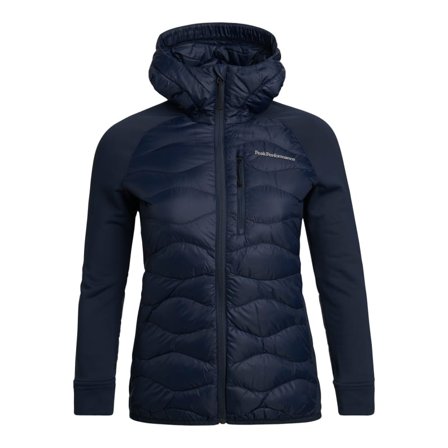 Peak Performance Women's Helium Hybrid Hood Jacket (Spring 2021) Women middle-layer down jackets Blue XS