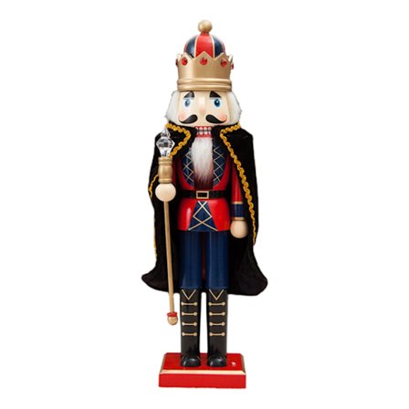 15 Tommers Tre Cape Nøtteknekker Soldat Konge Figurer Juledekorasjon for Innendørs Bordplate Skrivebord Julehjem