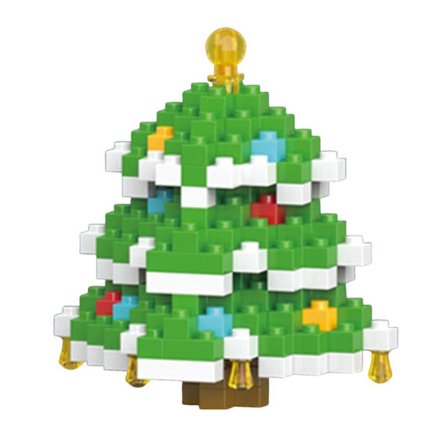 Juleminiatyr byggesett, egnet for voksne og barn, DIY mini byggeklossfigurer, pedagogiske juledekorasjoner.