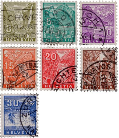 Schweiz 1934 - MICHEL 270-276 - Stemplet