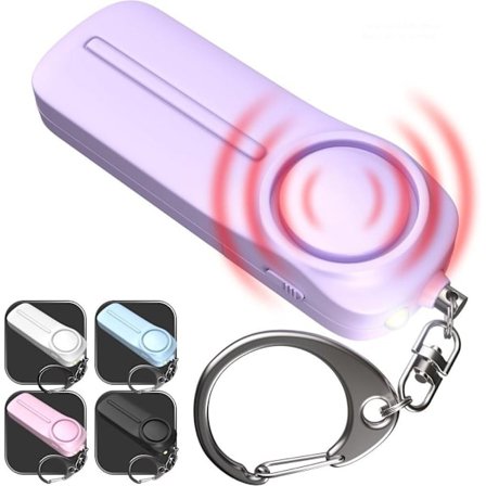 Personlig alarm Sikkerhedsalarm Selvforsvar 130dB med LED-lys til kvinder og børn