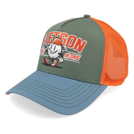 Stetson - Green trucker Czapka Z Daszkiem - Hole In One Green/Blue/Orange Trucker @ Hatstore