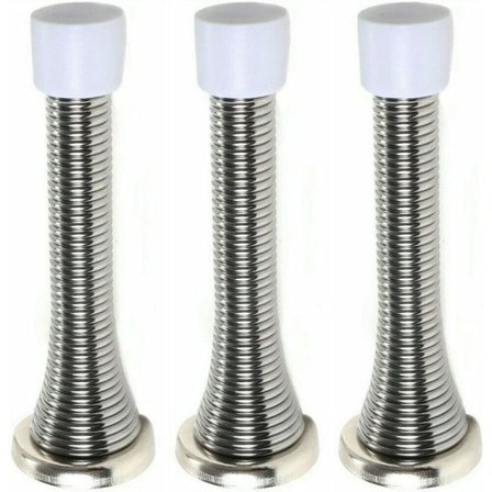 3-pack Väggmonterad Krom Fjäder Dörrstopp Fjäderstopp Sockel Buffert