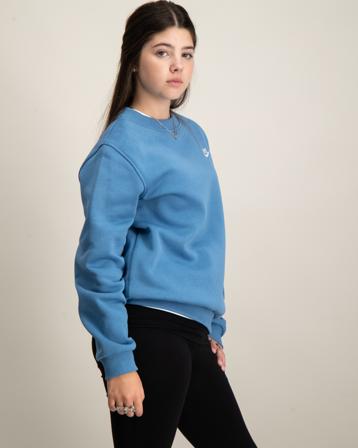 Nike K NSW CLUB FLC CREW LS LBR Blau Pullover Mädchen - Kidsbrandstore