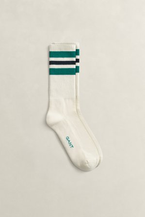 GANT Herren Gestreifte Sportsocken (43-45) Grün