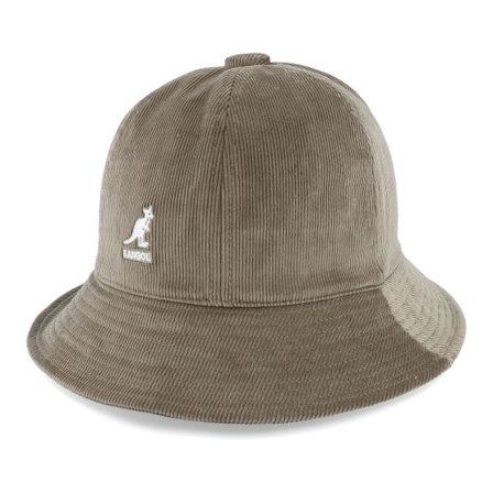 Kangol - Grön bucket Hatt - Cord Casual Nickel Bucket @ Hatstore