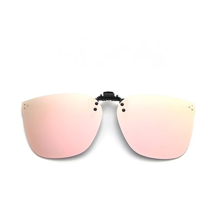 Polariserede Clip-on Solbriller - Anti-Glare UV400 Beskyttelse Flip Up til Mænd Kvinder Kørsel Udendørs Sport-Pink