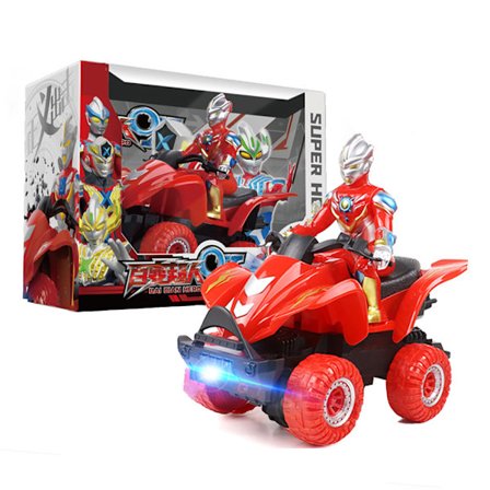 Superman Elektrisk Motorsykkel Leke med Blinkende Lys og Lyd, Egnet for 4-7 År Gamle Barns Pedagogiske Leke Bursdags Julegave