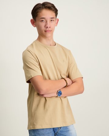 Polo Ralph Lauren Cotton Jersey Crewneck Tee Beige T-skjorter Gutt - Kids Brand Store