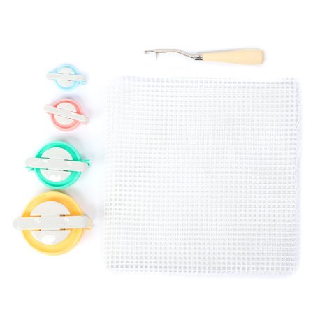 Tee-se-itse-matto kudonta kutominen lukkokoukku virkkuukoukku maton valmistukseen mattosetti