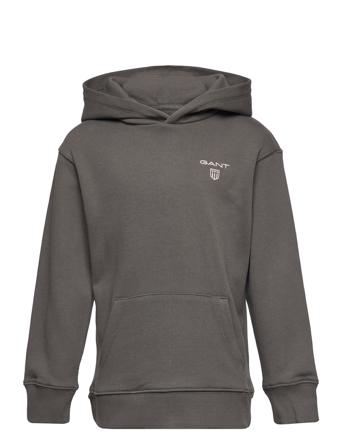 D2. Contrast Shield Hoodie Hoodie Trøje Grå GANT
