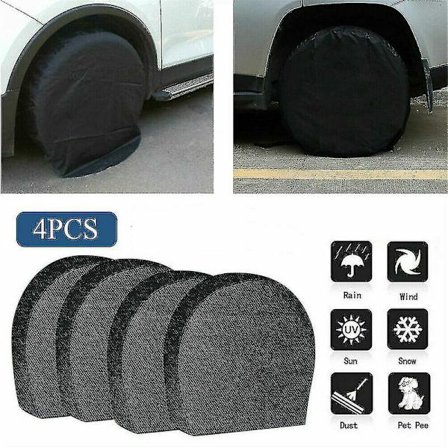 4-pakning vanntette dekktrekk for reservehjul, tilhenger, campingvogn, dekkbeskyttelse mot korrosjon