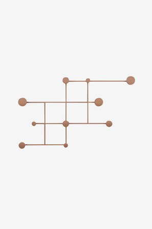 Hanah Home - Metallinen seinäkoukku - Bertha - Kuparia - Piensäilytys - - Homeroom