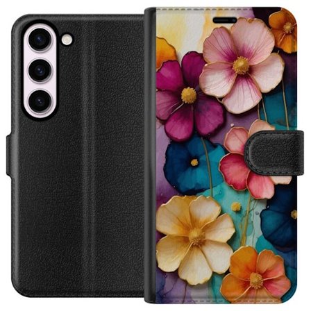 Kompatibelt Plånboksfodral till Samsung Samsung Galaxy S23 Blommor Färger