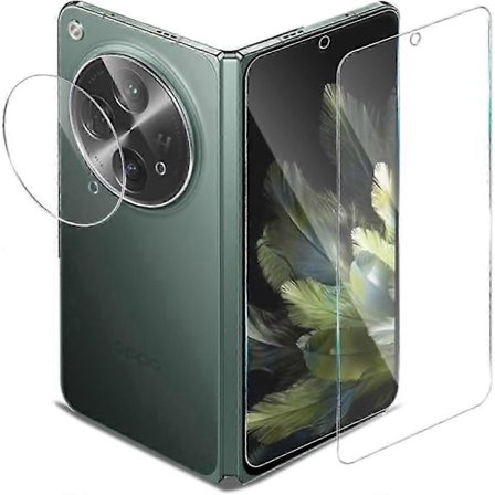 for OnePlus Open Skjermbeskytter i herdet glass (frontskjerm) + kameralinsebeskytter, herdet glass
