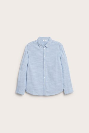 Kappahl | Klassisk skjorta med lång ärm i bomull Ljusblå 158 | Ljusblå