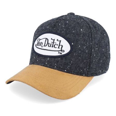 Von Dutch - Noir adjustable Casquette - Oval Patch May Suede Black Adjustable @ Hatstore