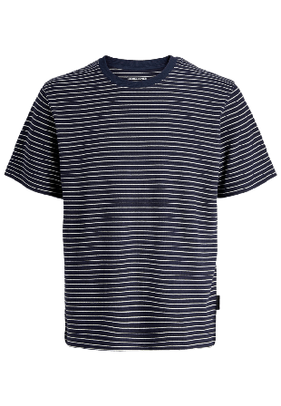 Jack & Jones JJEDOVER STRIPED TEE SS CREW NECK JNR T-shirts toppar Herr Blå 140