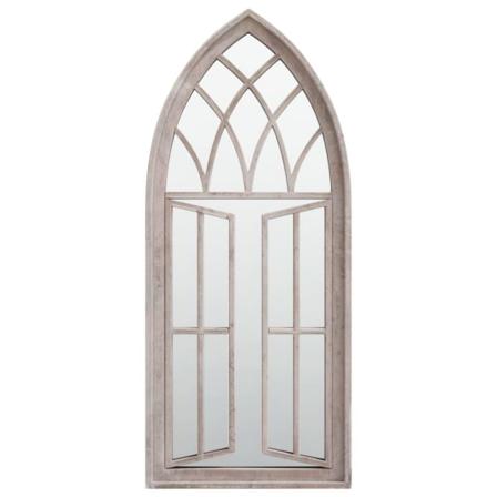 Vidaxl Trädgårdsspegel Sand 70x30 Cm Järn För Utomhusbruk Creme