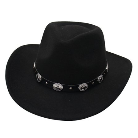 Svart Cowboyhatt for Kvinner og Menn - Jazz Westernhatt