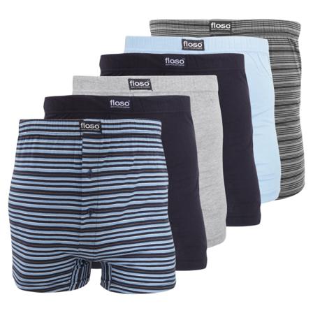 Boxer Boxershorts I Bomullsblandning För Män (pack Om 6) Xx Large (midja: