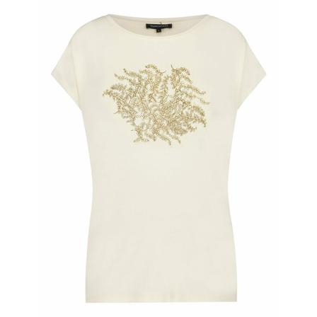 Tramontana, T-Shirt Foil Artwork Beige, Dames, Maat:M