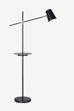 Markslöjd - LINEAR lattiavalaisin 1L USB - Musta - Lattiavalaisimet - - Homeroom