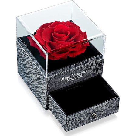 Sopiva ikuinen kukka ruusu korurasia, ruusu lahjapakkaus ikuinen kukka rajoittamattomat ruusut