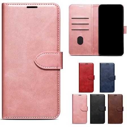 Flipfodral med korthållare för iPhone - Universellt stöttåligt skyddsfodral med inbyggd förvaring för de flesta smartphones