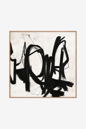 Malerifabrikken - Alkuperäismaalaus Playblack 2, mukana kehykset - Musta - Taulut - 100X100 - - Homeroom