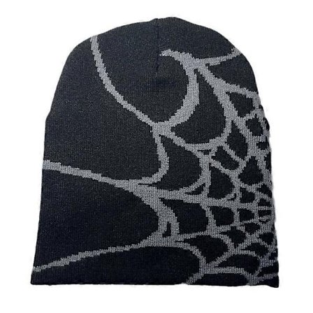 Y2k Hue Spider Web Hat Y2k Strikket Hue Skullies Hue Spider Web Hue Baggy Slouchy Hue Hovedbeklædning