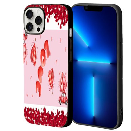 Moderne iPhone 16 Plus Cover, iPhone 17 Pro Max etui til 17 16 11 12 Pro 13 Mini 14 Plus 15 Pro Max Valentinsdag Cover
