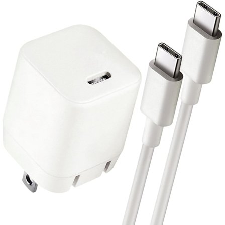 MacBook Air-laddare kompatibel med M1/M2/M3/M4-chip laptops MacBook Air Retina 13-tum & MacBook 12-tums laptops, iPhone 15/16-6.6ft USB-C-kabel, 30W