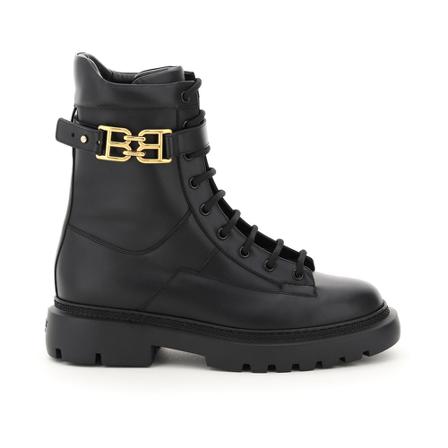 Bally, Bally gioele leather lace-up boots Czarny, Kobieta, Rozmiar: 37 EU