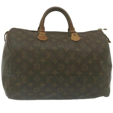 Louis Vuitton Vintage, Pre-owned Speedy 35 Monogram Handbag Bruin, Dames, Maat:ONE Size