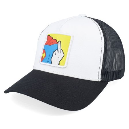 BOOM - Svart trucker Keps - Super Fu Patch White/Black A-frame Trucker @ Hatstore